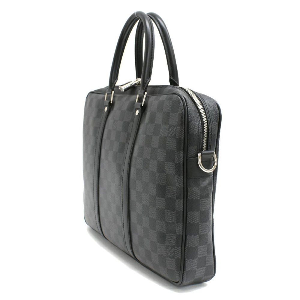 Louis Vuitton Porte Briefcase Graphite Voyage Bag Documents PDV Business Black